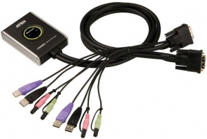 ATEN KVM Switch 2PC USB DVI + kábel  (CS-682)